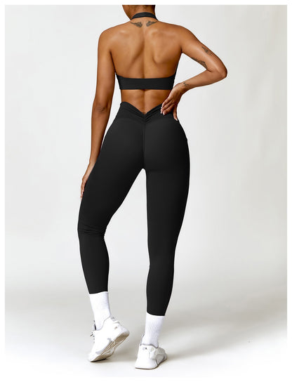 Black Collection Ruched Halter Top