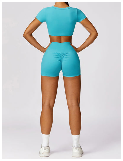 Turquoise Blue Scoop Neck